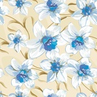 Papel De Parede Adesivo Lavável Tulipas Azuis 15m