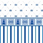 Papel De Parede Adesivo Lavável Ursinho Coroado Azul 6m