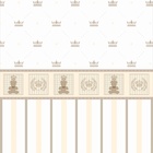 Papel De Parede Adesivo Lavável Ursinho Coroado Marrom 9m