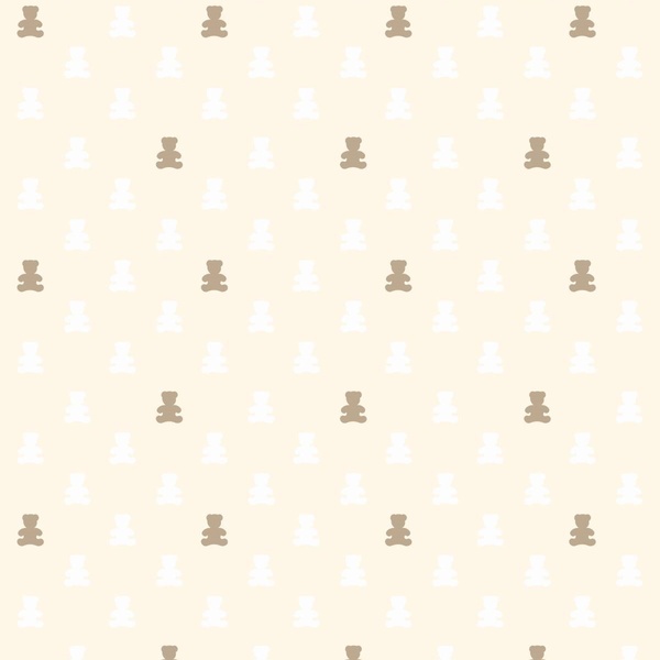 Papel De Parede Adesivo Lavável Ursinhos Marshmallow 15m