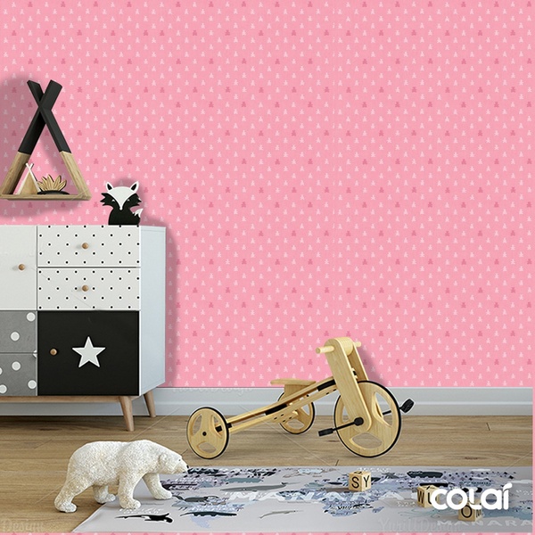 Papel De Parede Adesivo Lavável Ursinhos Rosas 6m