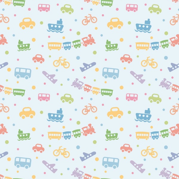 Papel De Parede Adesivo Lavável Veículos Fundo Azul