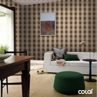 Papel De Parede Adesivo Lavável Xadrez Marrom 18m