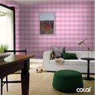 Papel De Parede Adesivo Lavável Xadrez Rosa 15m