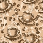 Papel De Parede Adesivo Lavável Xícaras De Café Retro 6m