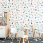 Papel De Parede Adesivo Letras Alfabeto Infantil N3934