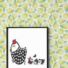 Papel De Parede Adesivo Limão 1350