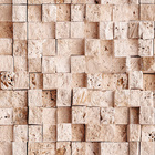 Papel De Parede Adesivo Liso Pedras Bege Efeito De 3d 12mx50cm