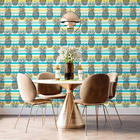 Papel De Parede Adesivo Listrado Abacaxi N014112