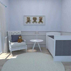 Papel De Parede Adesivo Listrado Azul 1060