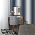 Papel De Parede Adesivo Listrado Azul 1061