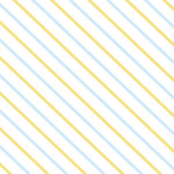 Papel De Parede Adesivo Listrado Azul E Amarelo 2,70x0,57m