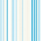 Papel De Parede Adesivo Listrado Azul E Marfim 2,70x0,57m