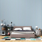 Papel De Parede Adesivo Listrado Azul N06265