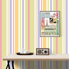 Papel De Parede Adesivo Listrado Colorido 0721