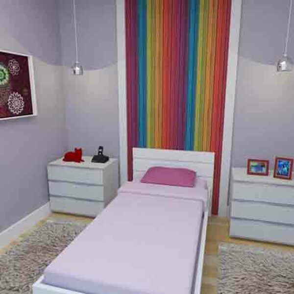 Papel De Parede Adesivo Listrado Colorido 1245