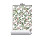 Papel De Parede Adesivo Listrado Com Floral N06032