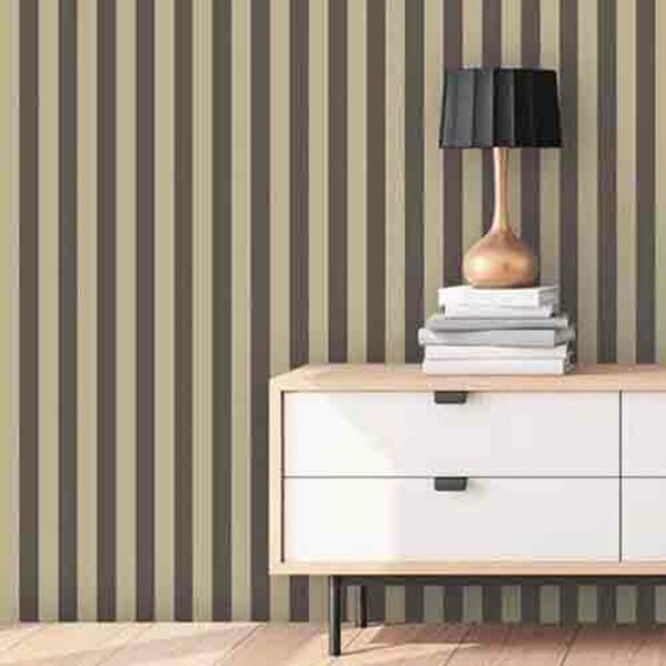 Papel De Parede Adesivo Listrado Marrom 06123