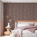 Papel De Parede Adesivo Listrado Rosê Gold E Preto - 3,0m