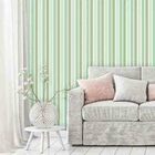 Papel De Parede Adesivo Listrado Verde 1168