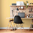 Papel De Parede Adesivo Listras Amarelo N06278