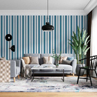 Papel De Parede Adesivo Listras Azul Forte N06269