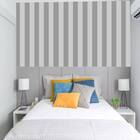 Papel De Parede Adesivo Listras Cinza Vertical 300x52cm