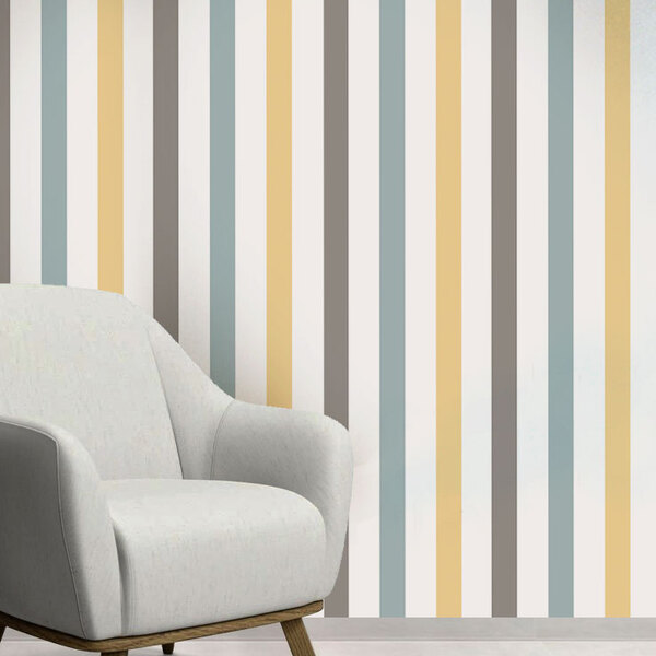 Papel De Parede Adesivo Listras Modelo 144 Vinílico 60x300cm