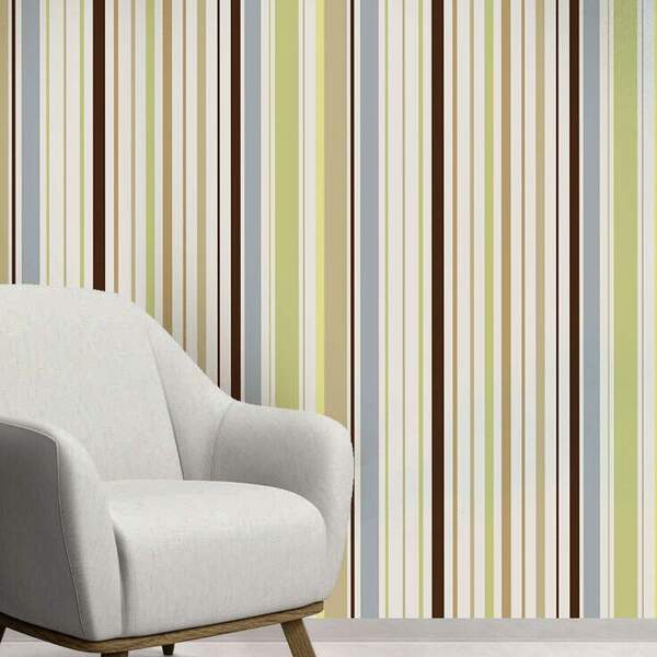 Papel De Parede Adesivo Listras Modelo 157 Vinílico 60x300cm