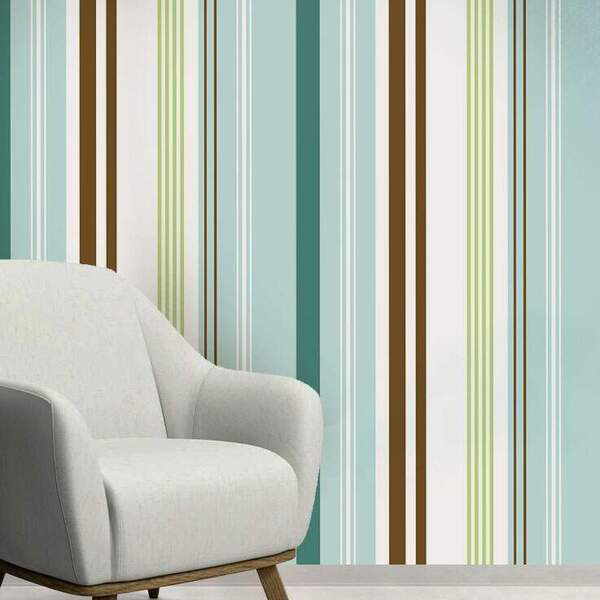 Papel De Parede Adesivo Listras Modelo 161 Vinílico 60x300cm