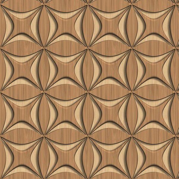 Papel De Parede Adesivo Madeira Clara Formas Geométricas 6mx5