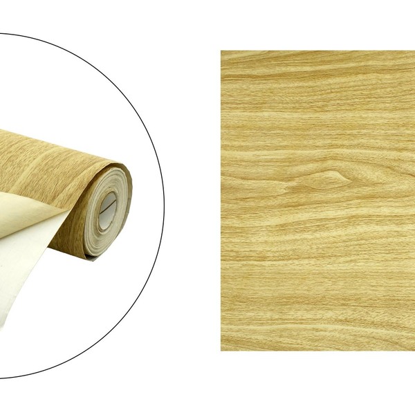 Papel de Parede Adesivo Madeira Clara Lavável 10mx45cm Envelo