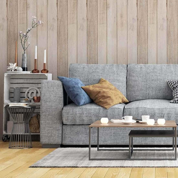 Papel De Parede Adesivo Madeira Comércio N02179