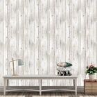 Papel De Parede Adesivo Madeira Corrida Fina Tons De Cinza 6m