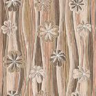 Papel De Parede Adesivo Madeira Decorada Com Flores 3mx50cm