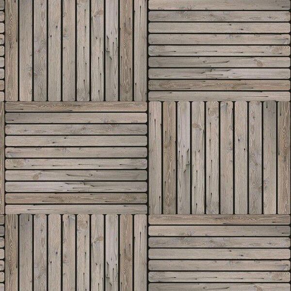 Papel De Parede Adesivo Madeira Estilo Tábuas Tons De Cinza 1