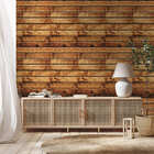 Papel De Parede Adesivo Madeira Marrom Estilo Tábuas Sala 10m