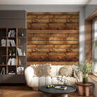 Papel De Parede Adesivo Madeira Marrom Estilo Tábuas Sala 10m