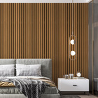 Papel De Parede Adesivo Madeira Ripada 1,0m