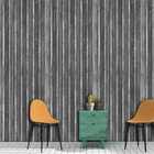 Papel De Parede Adesivo Madeira Ripada Acinzentada