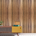 Papel De Parede Adesivo Madeira Ripada Carvalho Autocolante