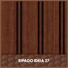 Papel De Parede Adesivo Madeira Ripada Escura Lavável Sala