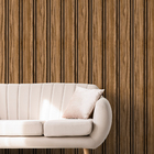 Papel De Parede Adesivo Madeira Ripado 3d Lavável Sala Hall