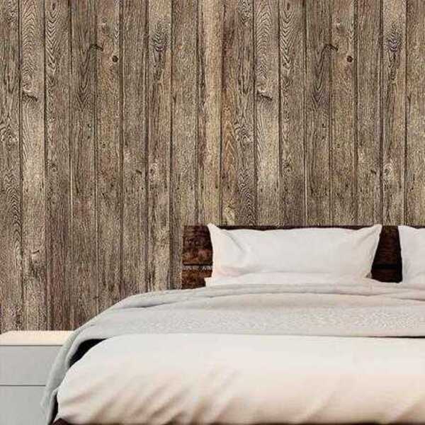 Papel De Parede Adesivo Madeira Rústica 59982855 Rolo0,58x3m