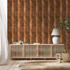 Papel De Parede Adesivo Madeira Rústica Dourada Tábua Lisa 3m