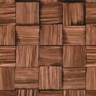 Papel De Parede Adesivo Madeira Rústica Escuro Quadrados 9mx5