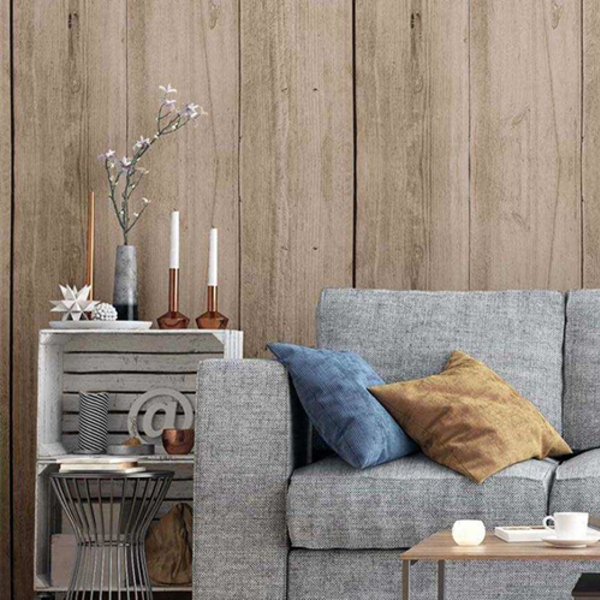 Papel De Parede Adesivo Madeira Rústico N02091