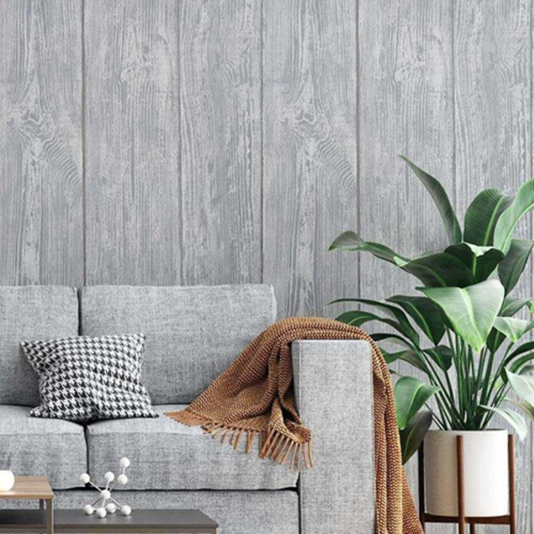 Papel De Parede Adesivo Madeira Rústico N02135