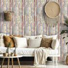 Papel De Parede Adesivo Madeira Tábua Demolição Colorida 12mx