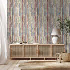 Papel De Parede Adesivo Madeira Tábua Demolição Colorida 1mx5